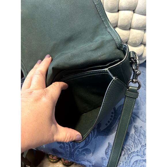 Coach Forest Green Horse and Carriage Saddle Bag - Picture 9 of 16